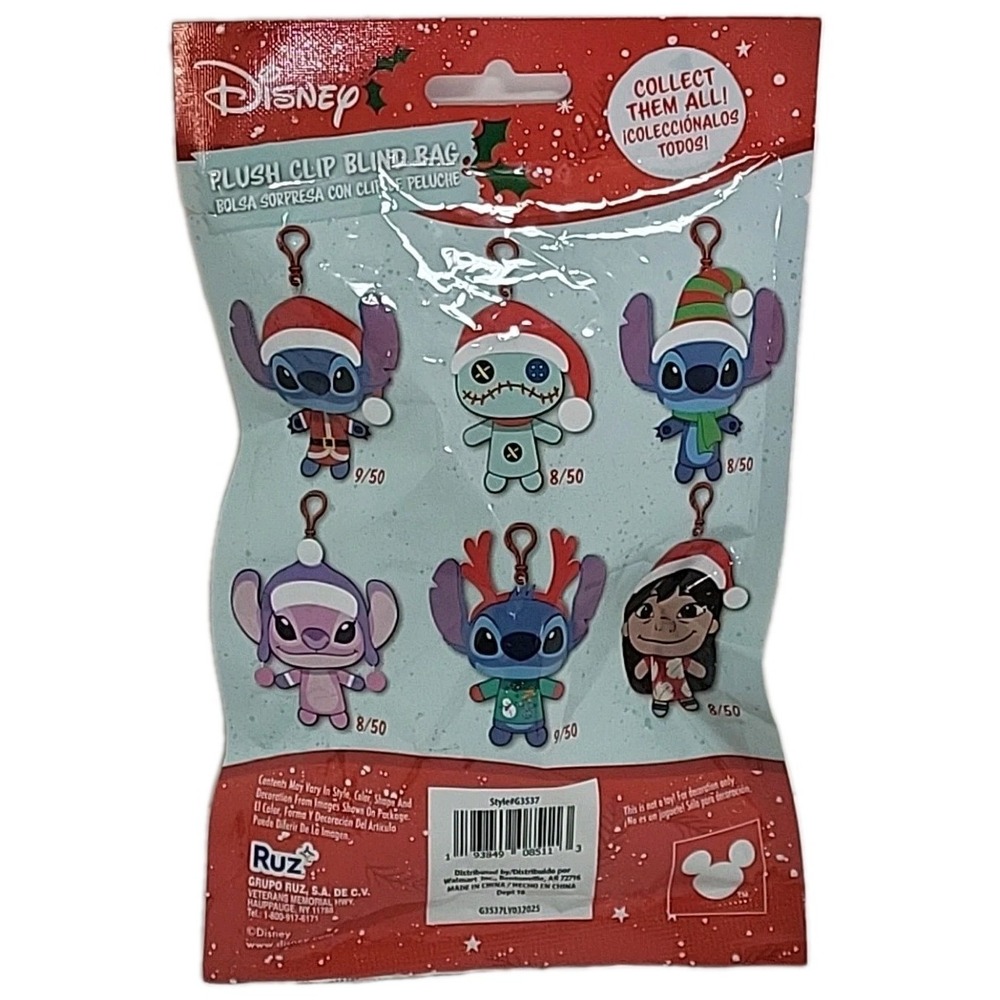 Disney Lilo & Stitch Blind Bag Plush Clip-On Character - Sealed Bag! Toy Gift - Picture 2 of 3